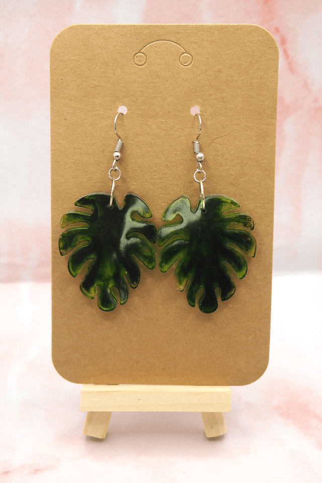 Boucle d'oreille Monstrera